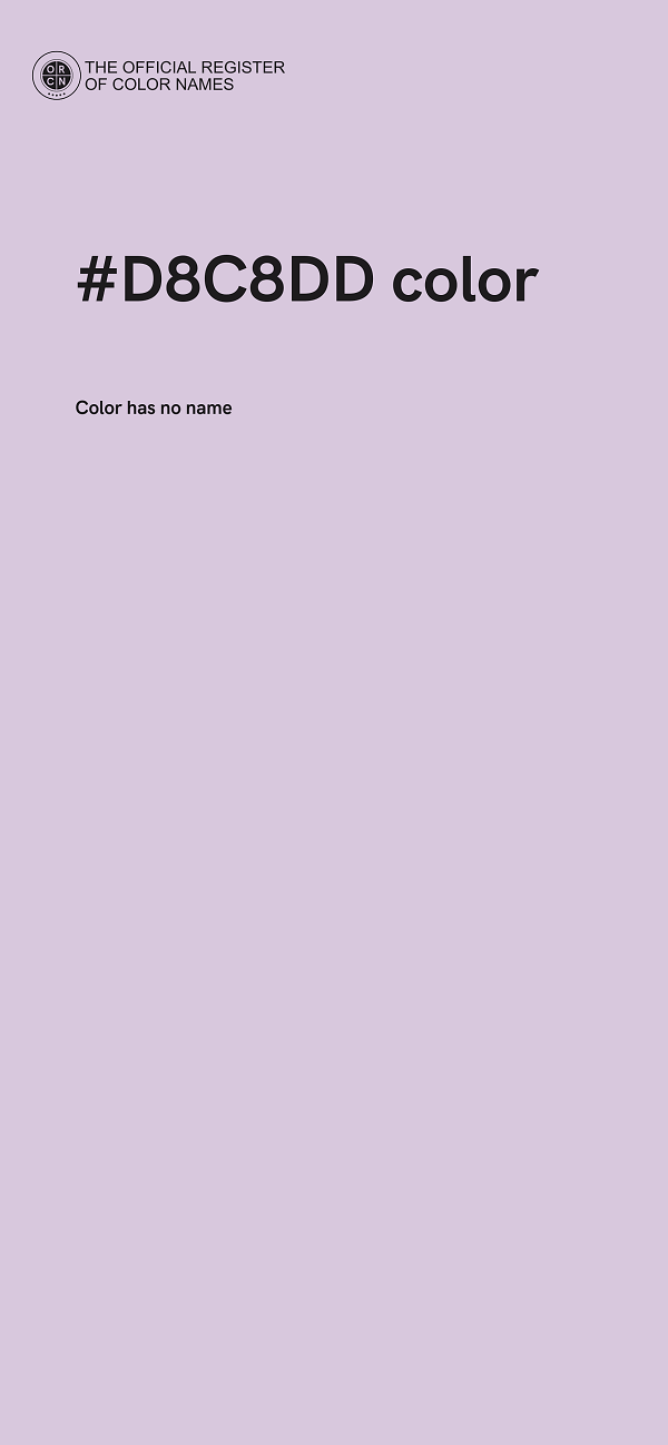#D8C8DD color image