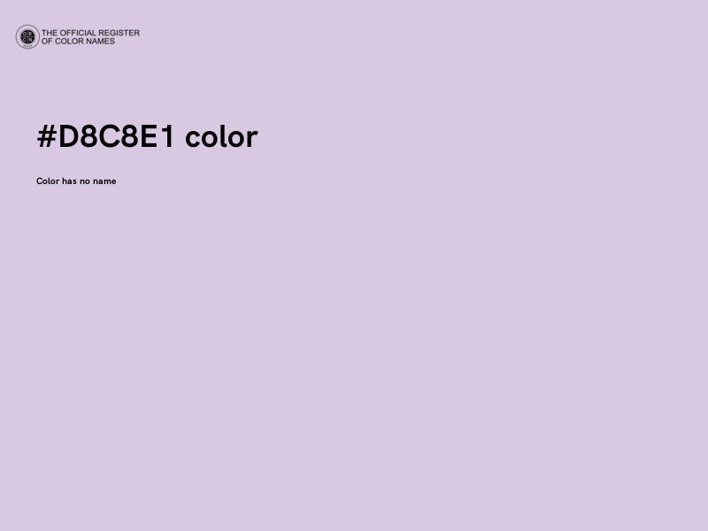 #D8C8E1 color image