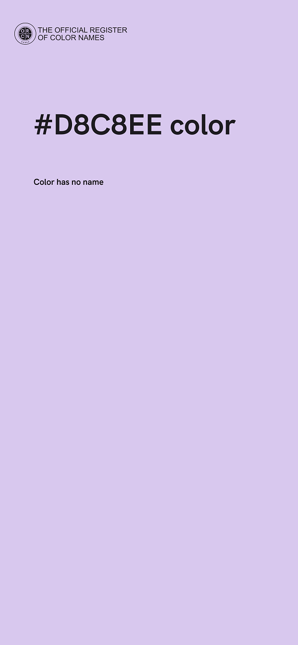 #D8C8EE color image