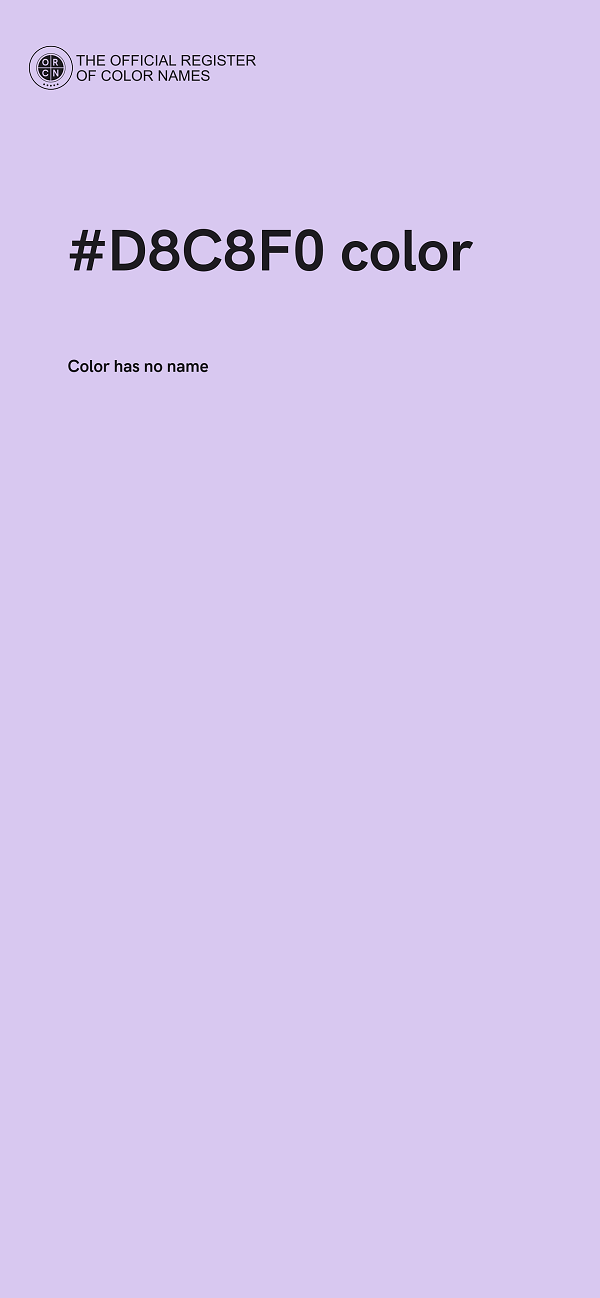 #D8C8F0 color image