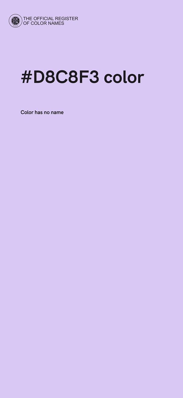 #D8C8F3 color image