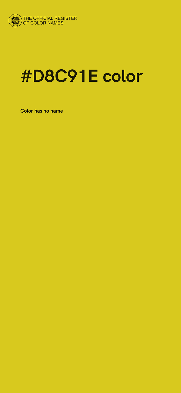 #D8C91E color image