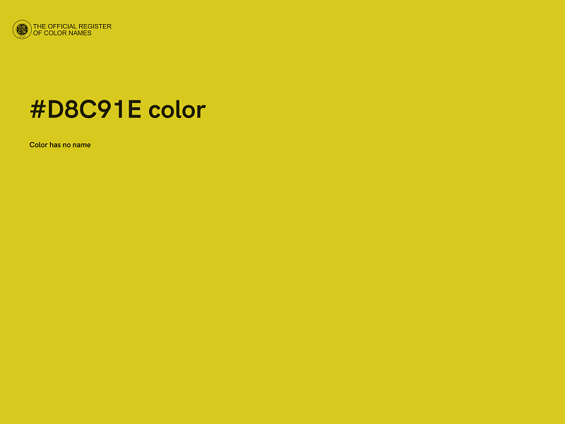 #D8C91E color image