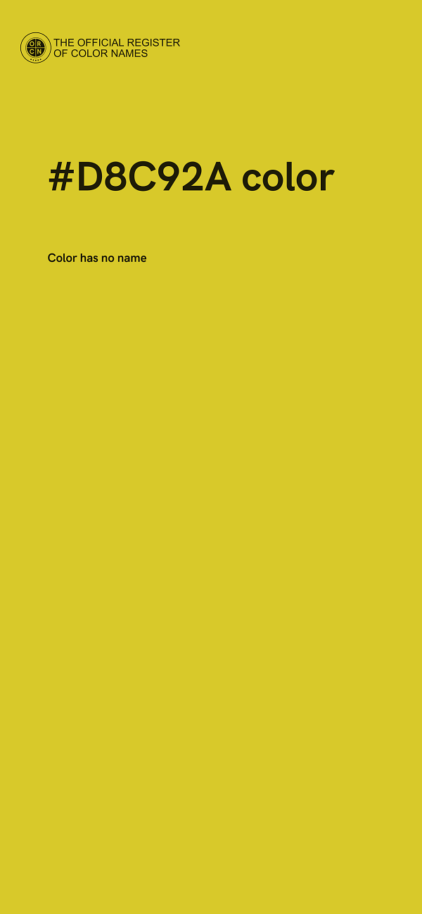 #D8C92A color image