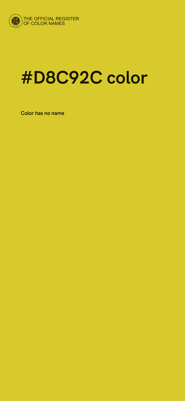 #D8C92C color image