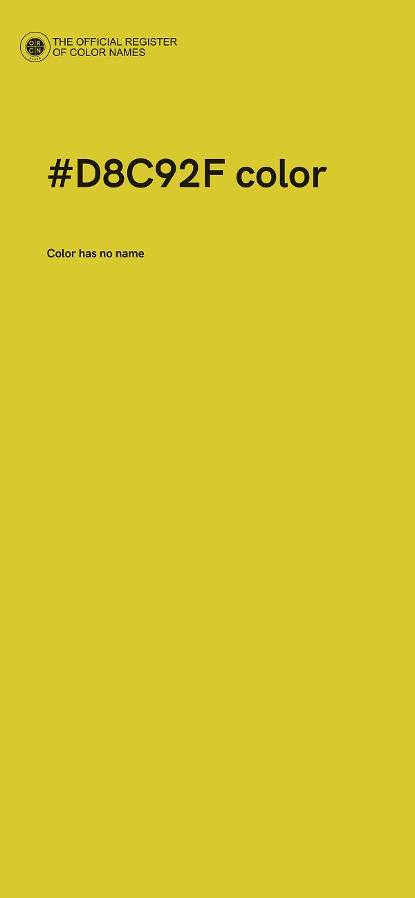 #D8C92F color image