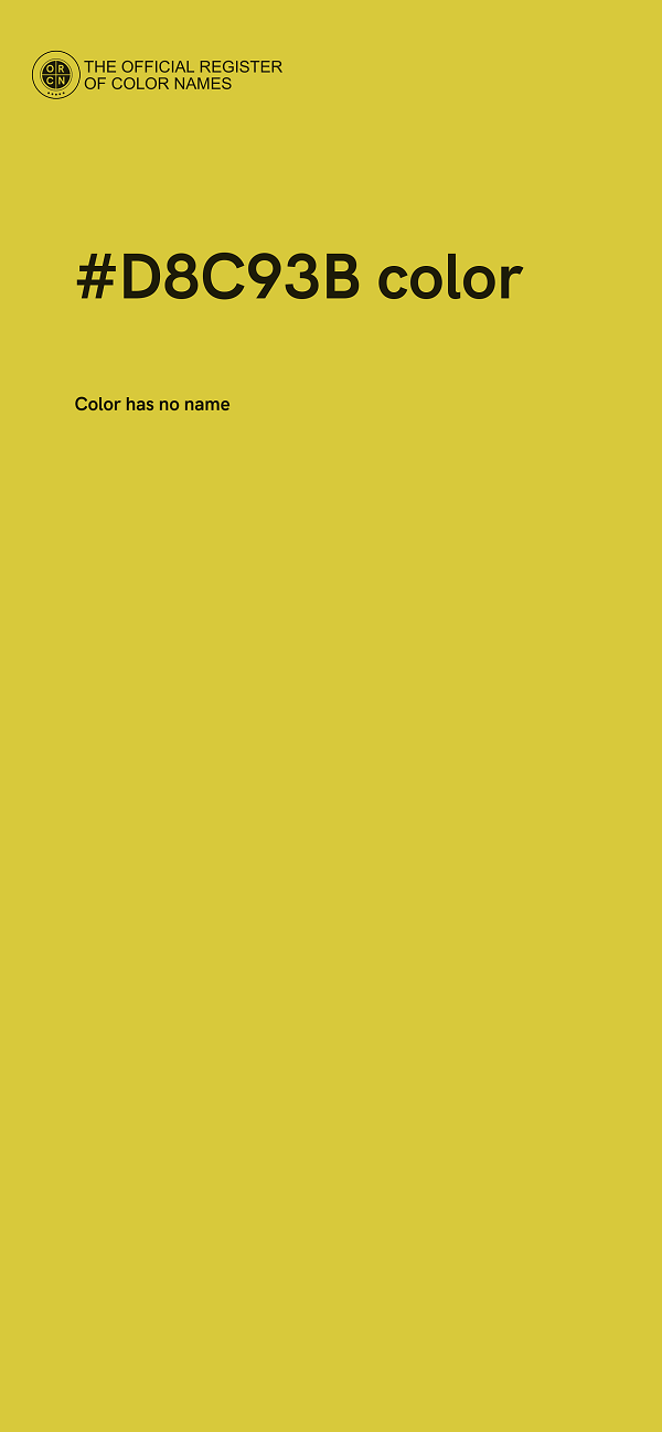 #D8C93B color image