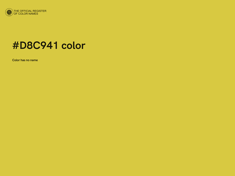 #D8C941 color image