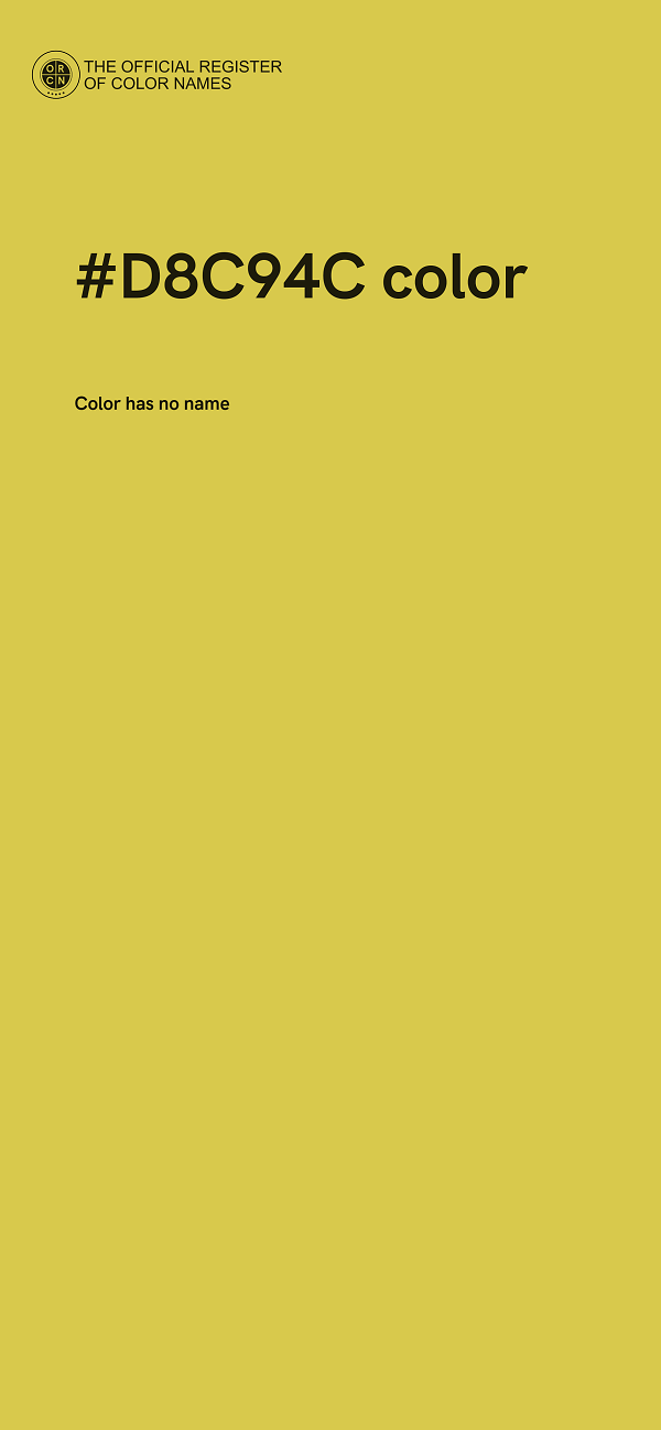 #D8C94C color image