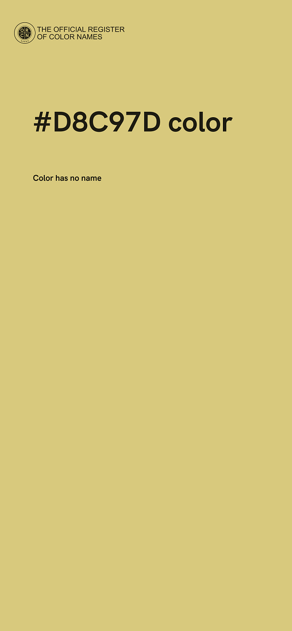 #D8C97D color image