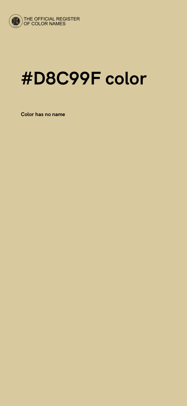 #D8C99F color image