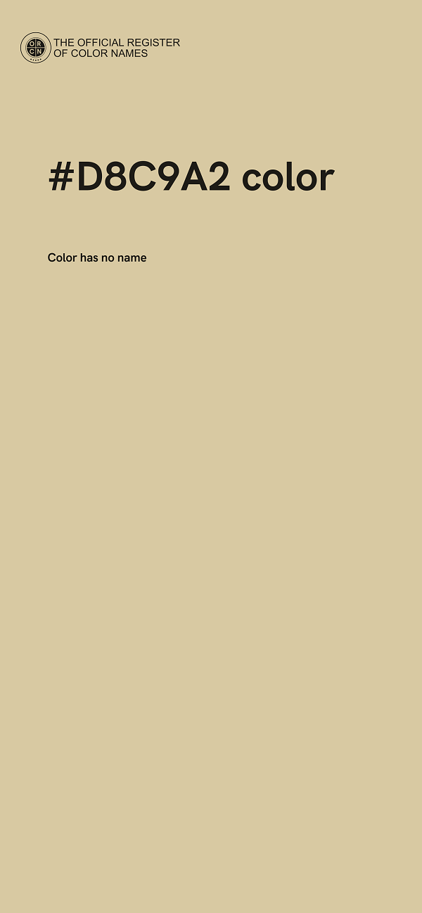 #D8C9A2 color image