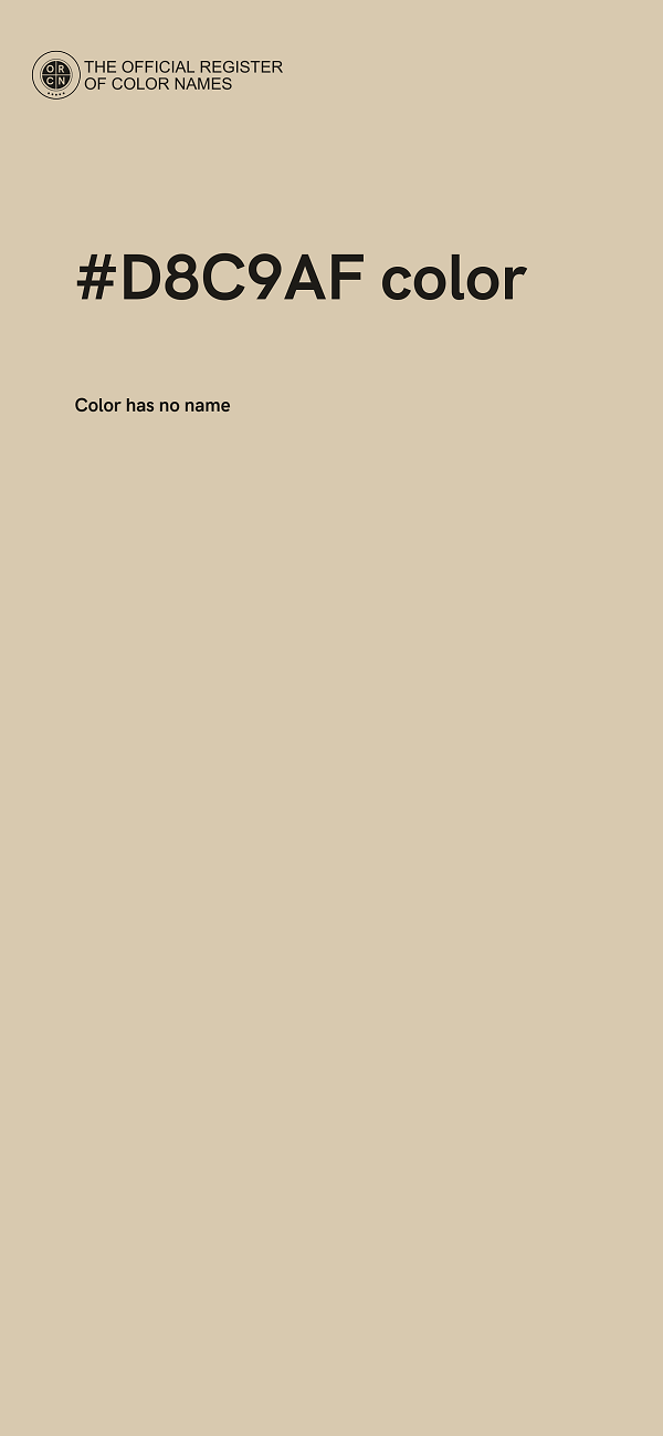 #D8C9AF color image