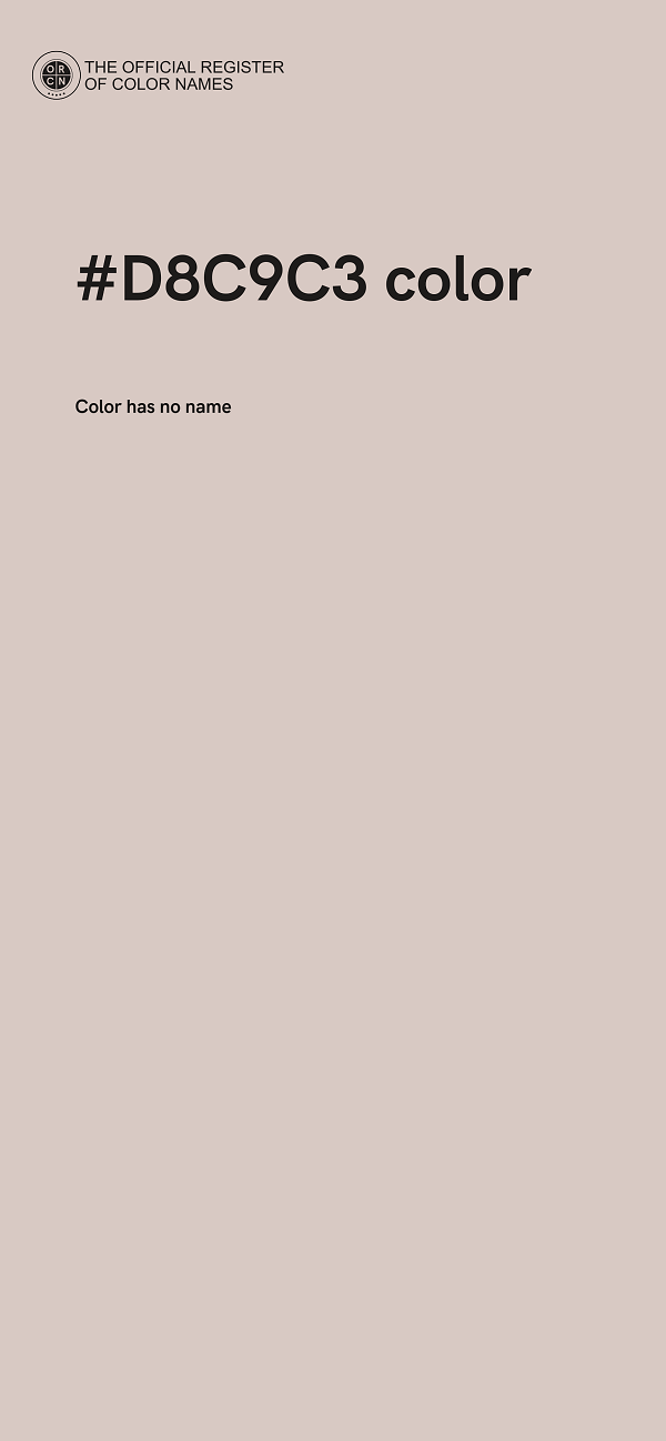 #D8C9C3 color image