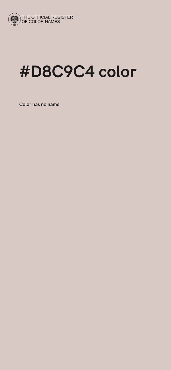 #D8C9C4 color image