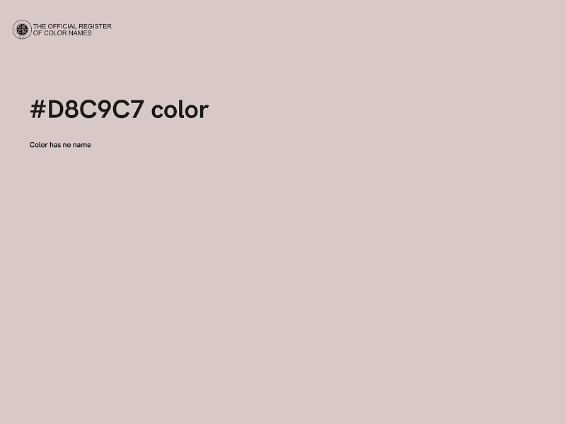 #D8C9C7 color image