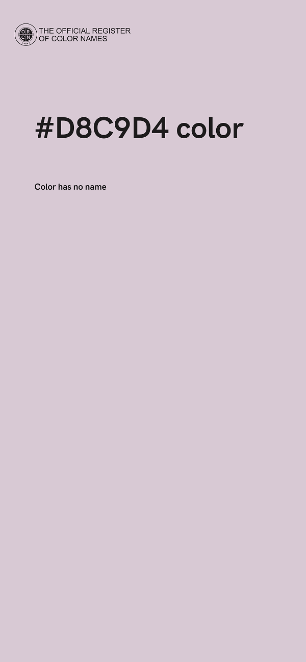 #D8C9D4 color image