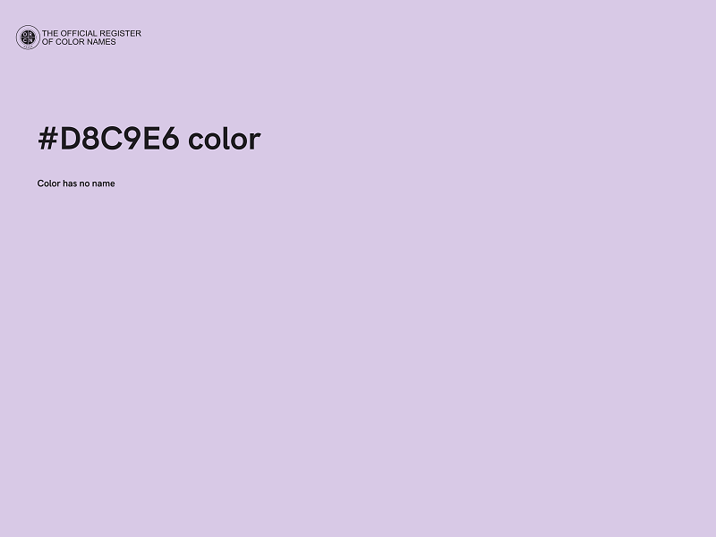 #D8C9E6 color image