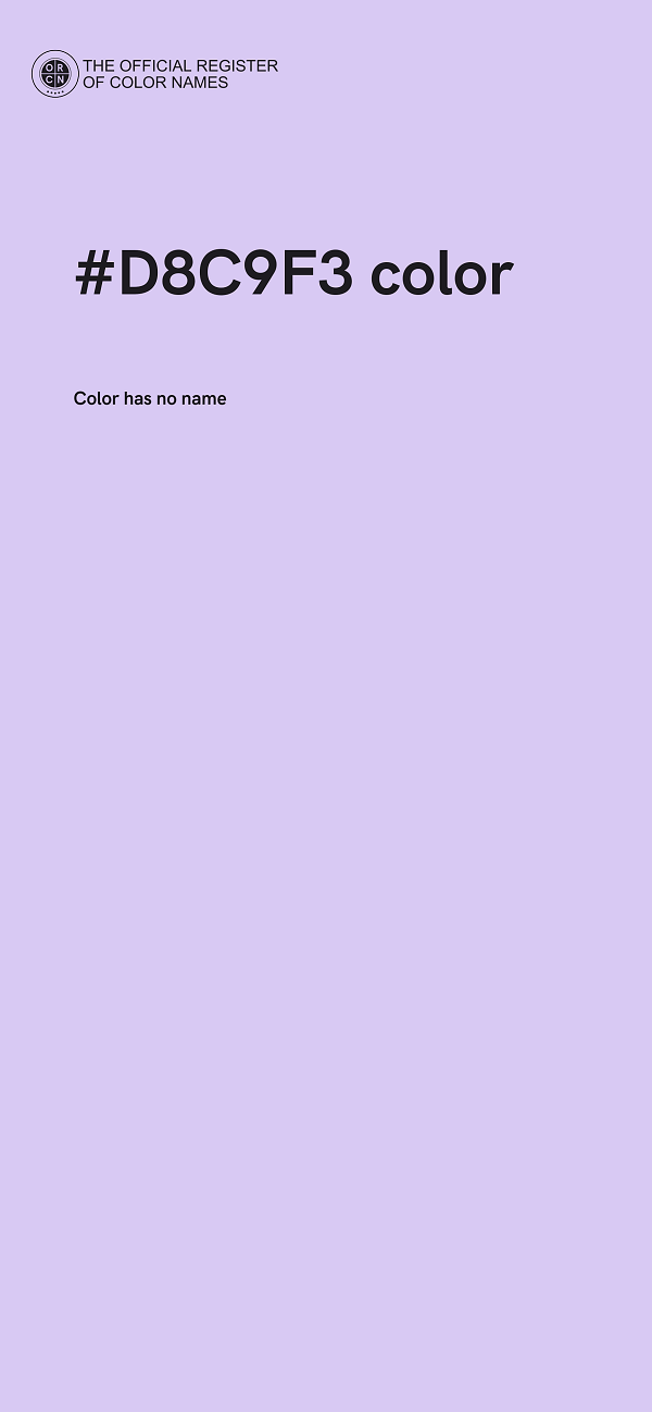 #D8C9F3 color image
