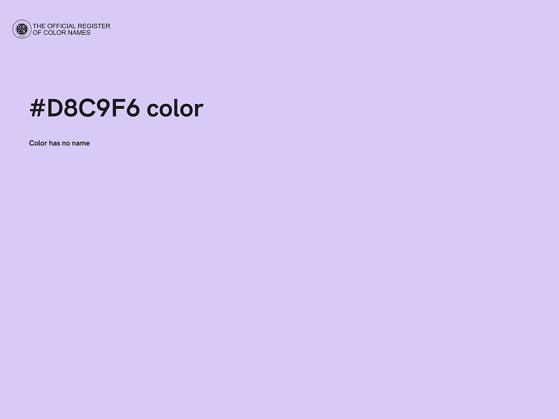 #D8C9F6 color image