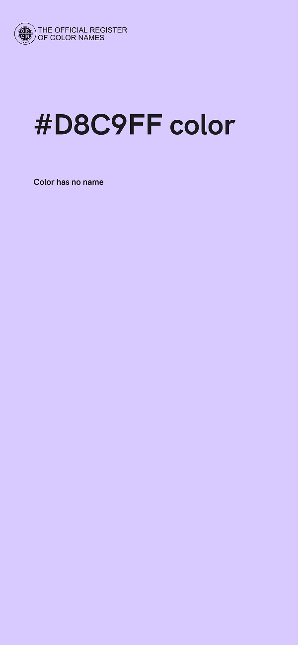 #D8C9FF color image