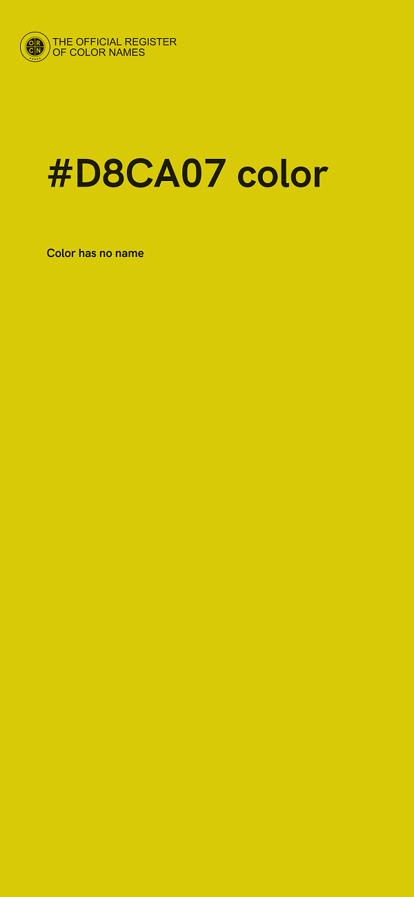 #D8CA07 color image