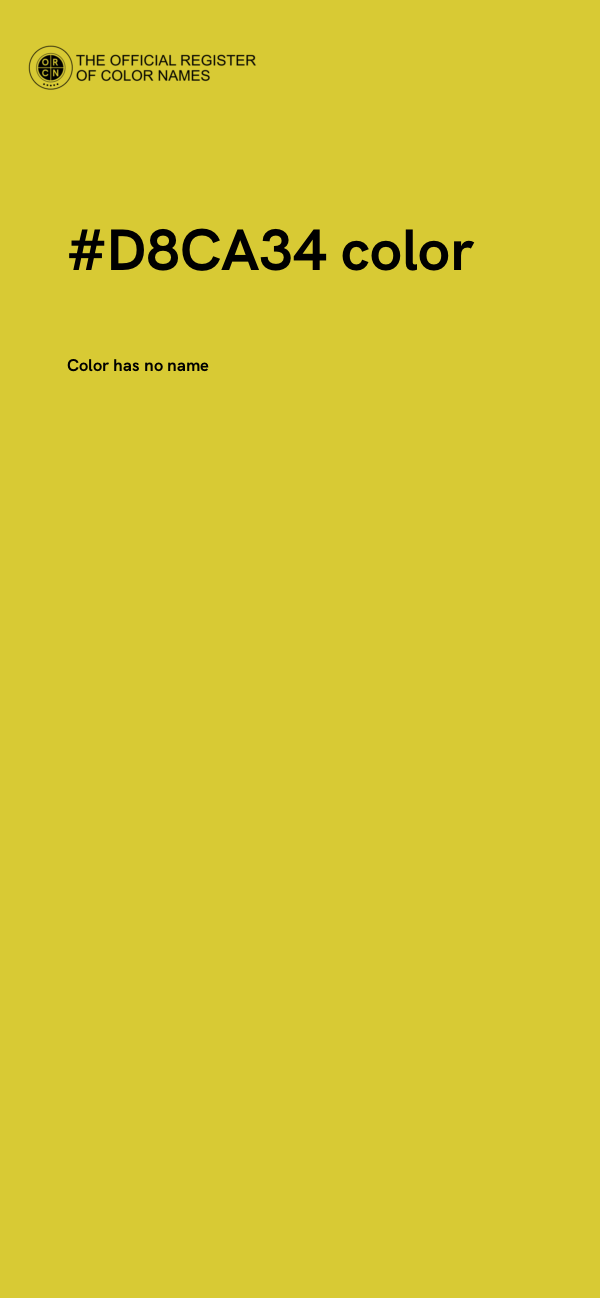 #D8CA34 color image