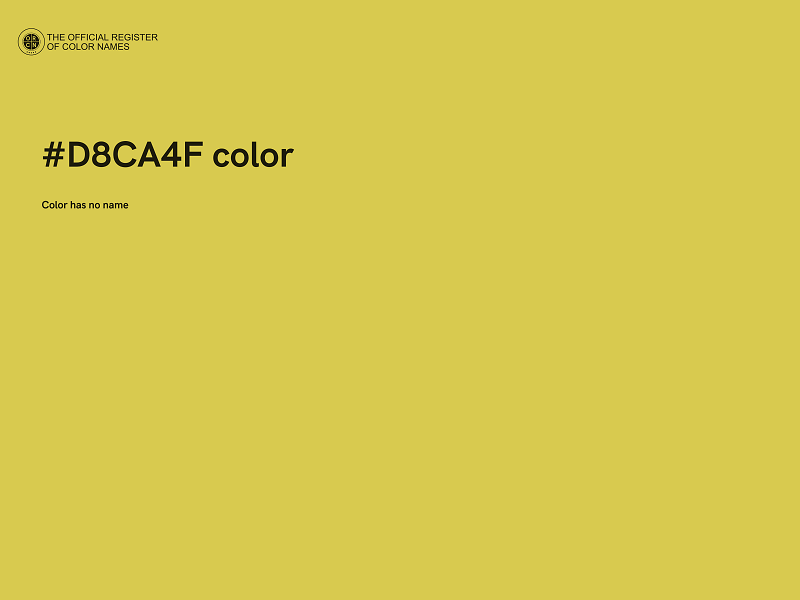 #D8CA4F color image