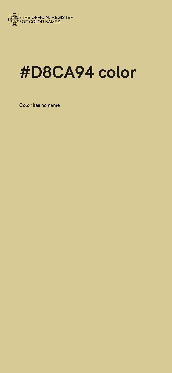 #D8CA94 color image