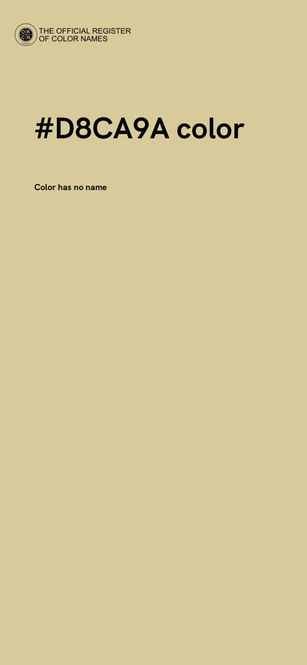 #D8CA9A color image