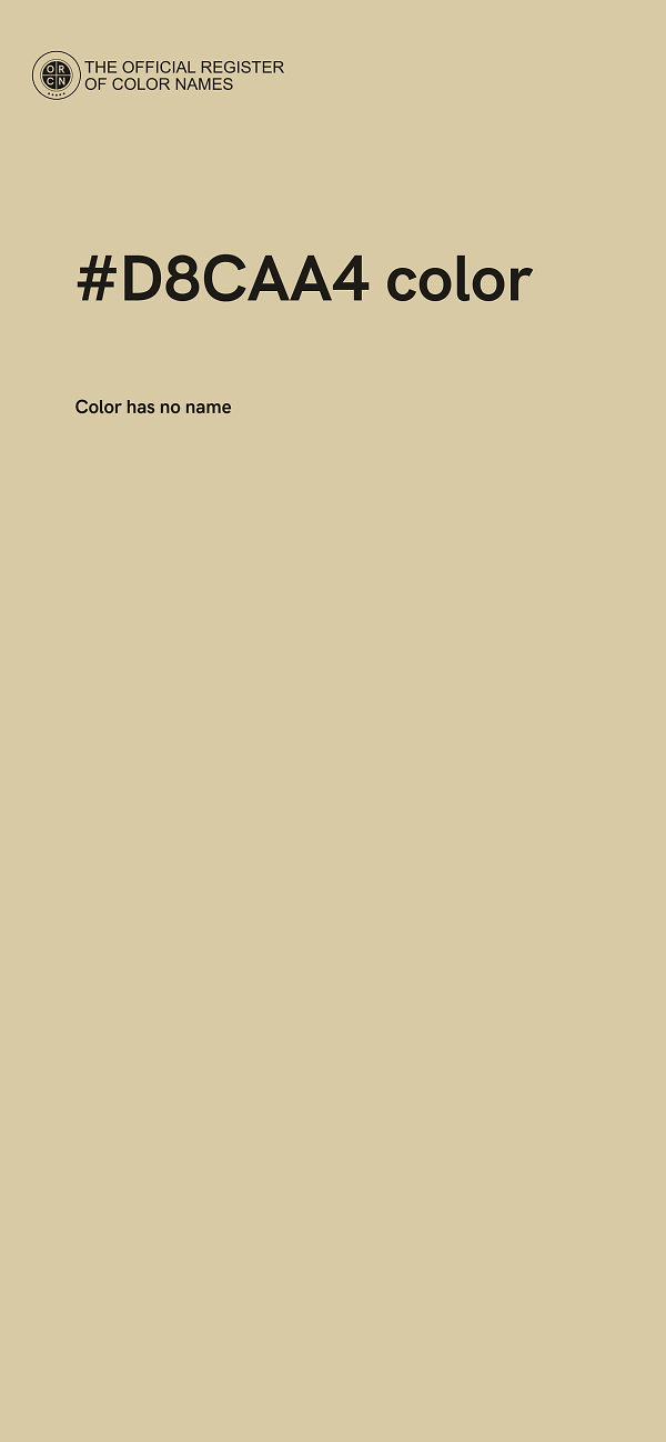 #D8CAA4 color image