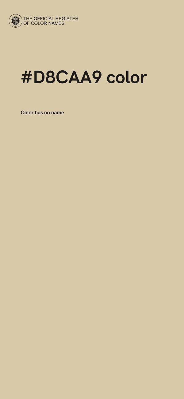 #D8CAA9 color image