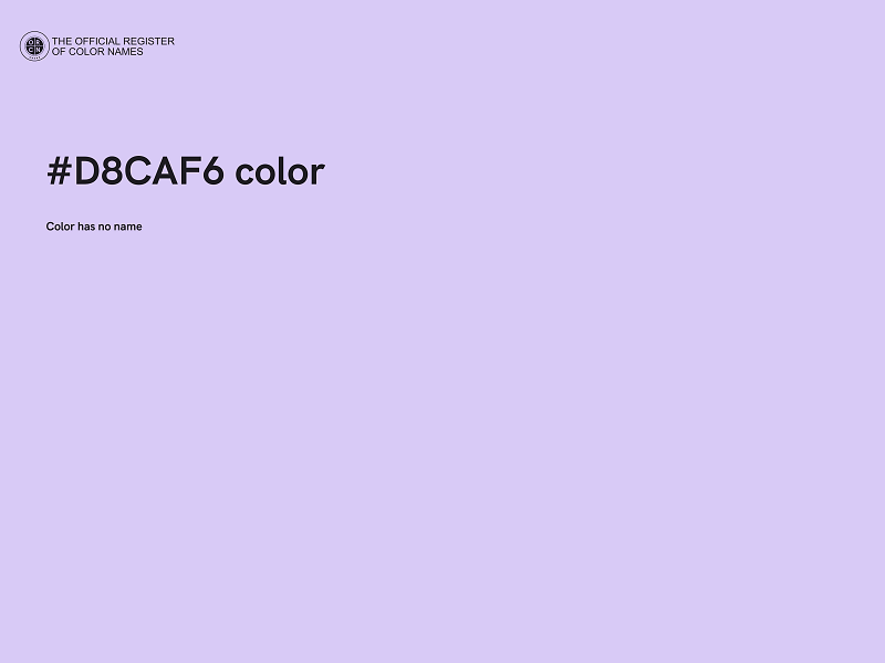 #D8CAF6 color image