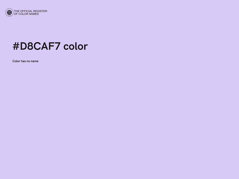 #D8CAF7 color image