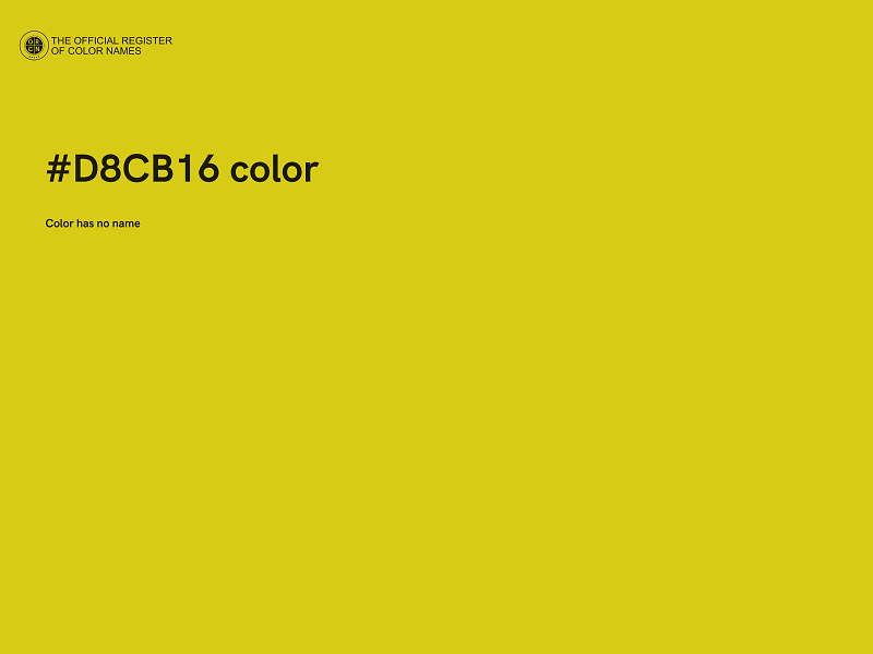 #D8CB16 color image