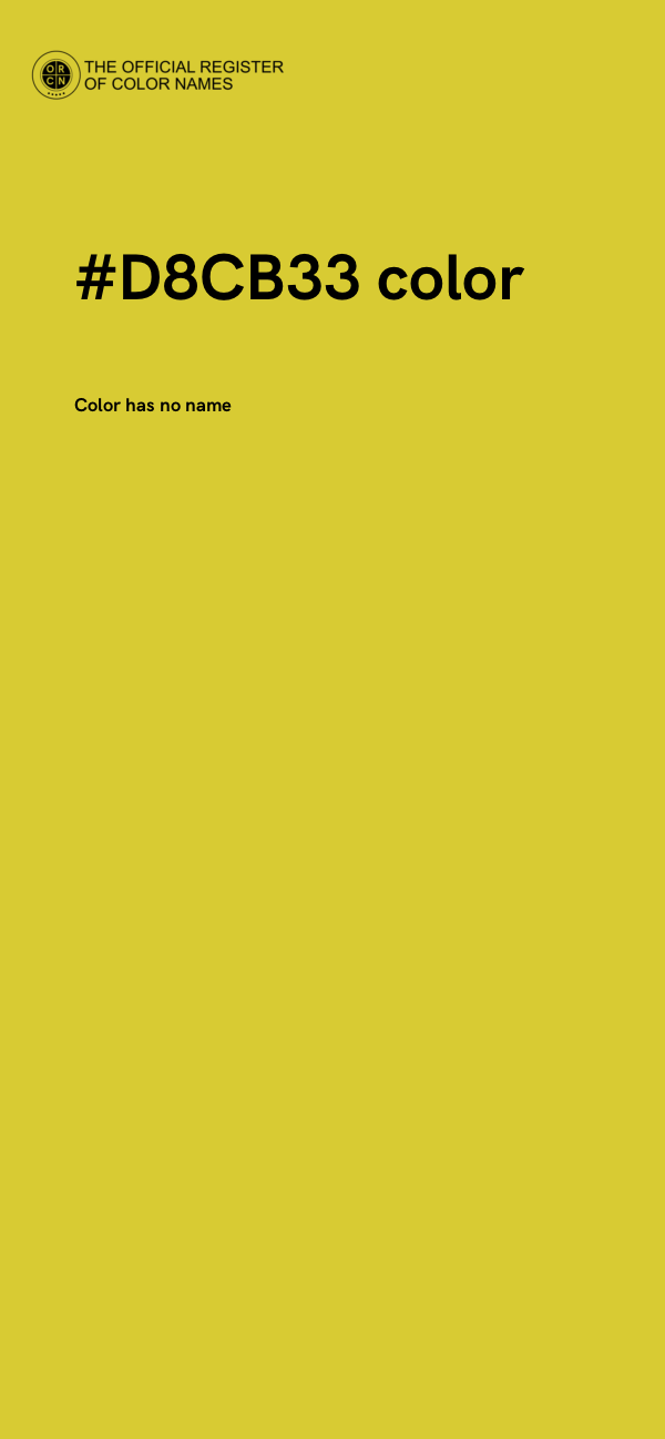 #D8CB33 color image