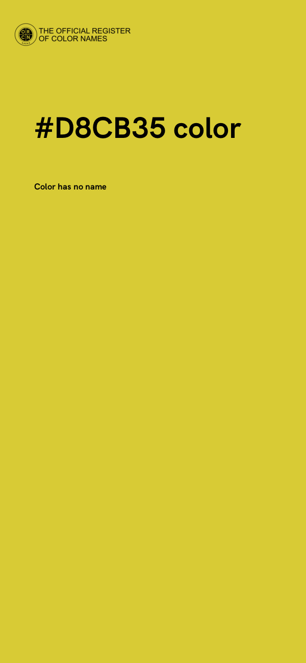 #D8CB35 color image