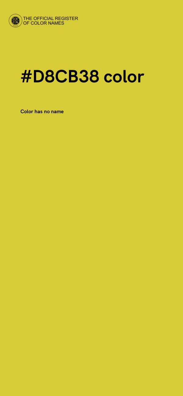 #D8CB38 color image