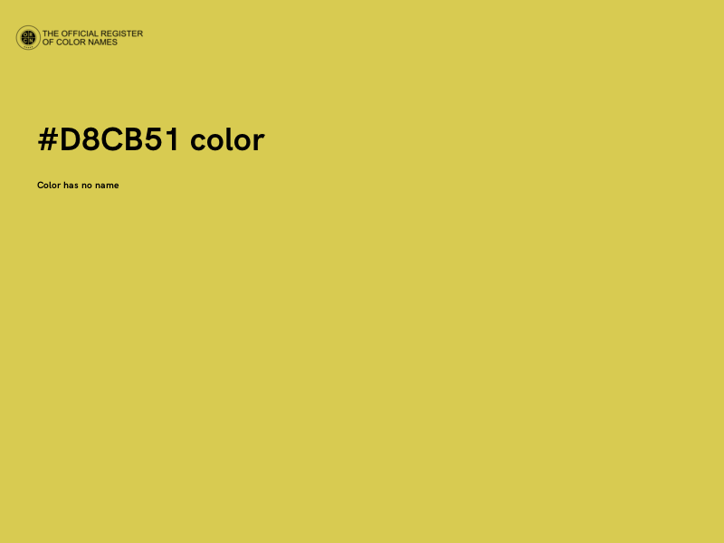 #D8CB51 color image