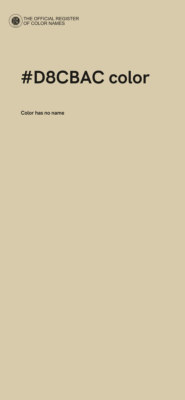 #D8CBAC color image