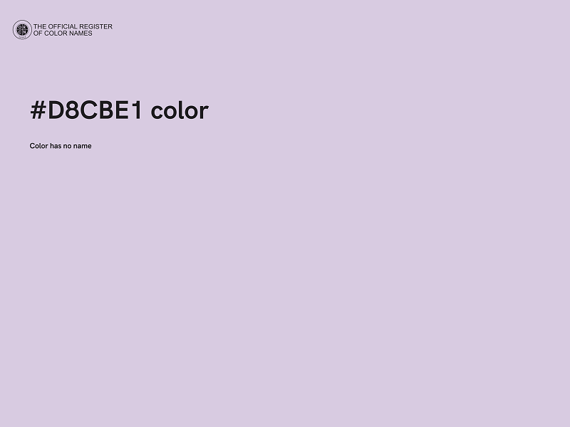 #D8CBE1 color image