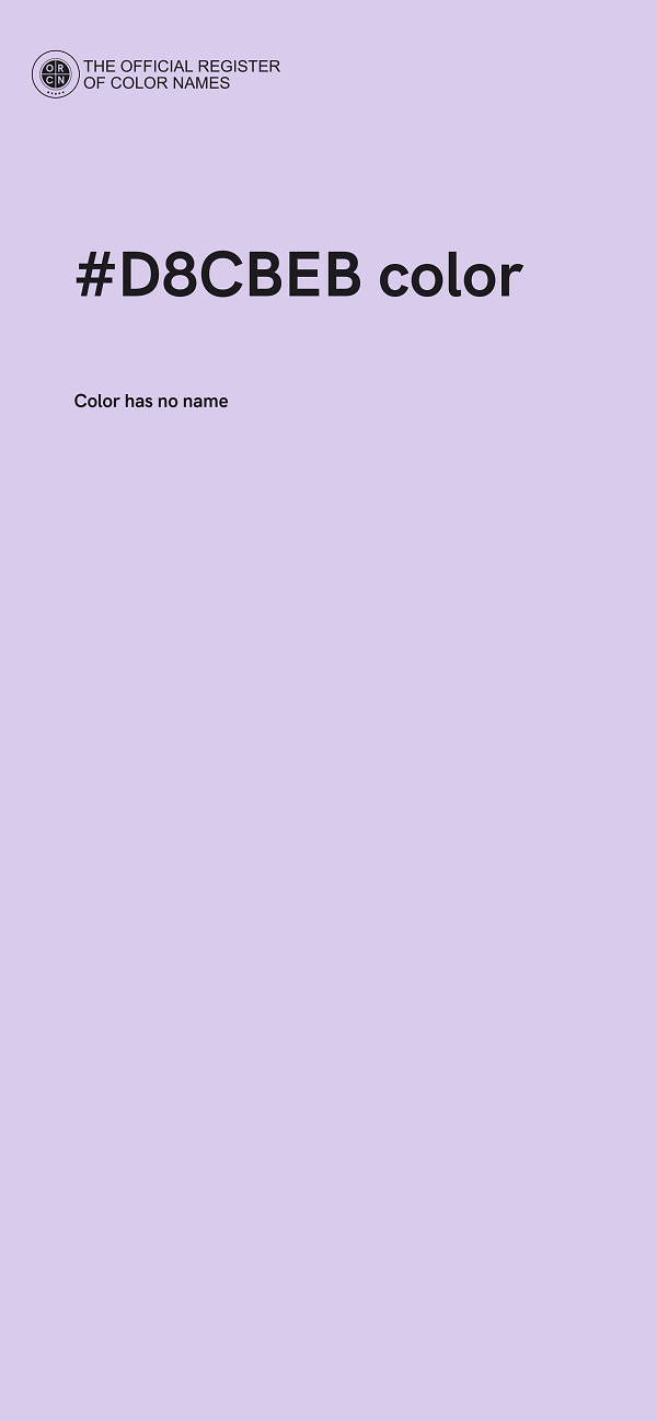 #D8CBEB color image