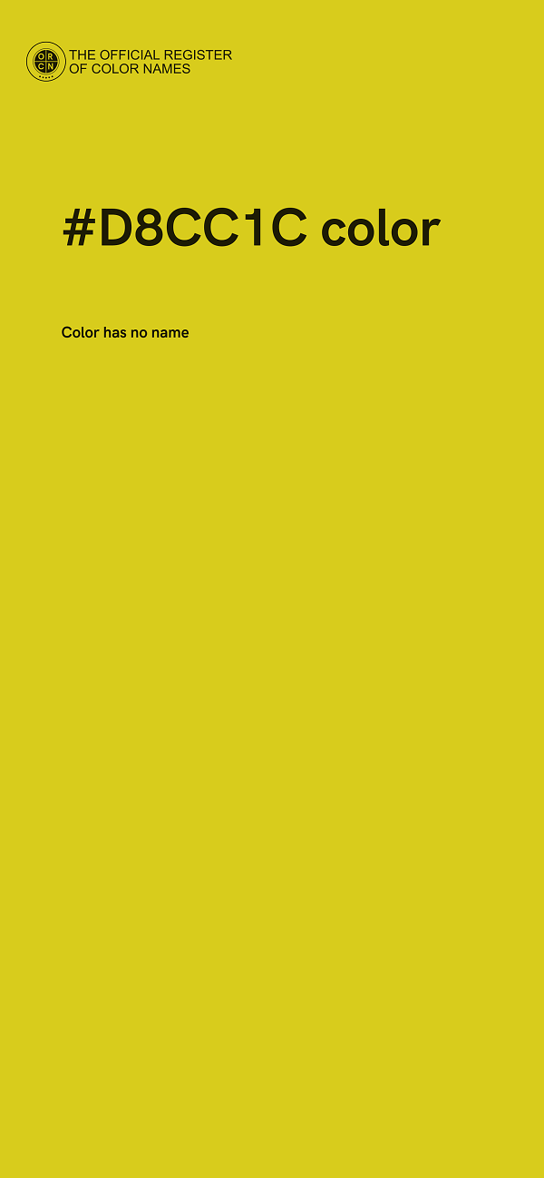 #D8CC1C color image