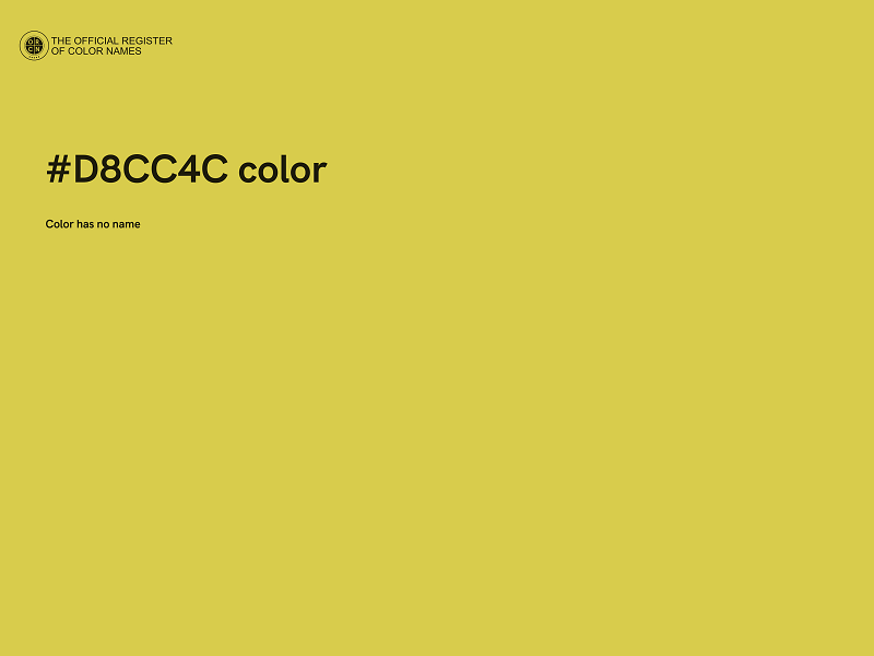 #D8CC4C color image