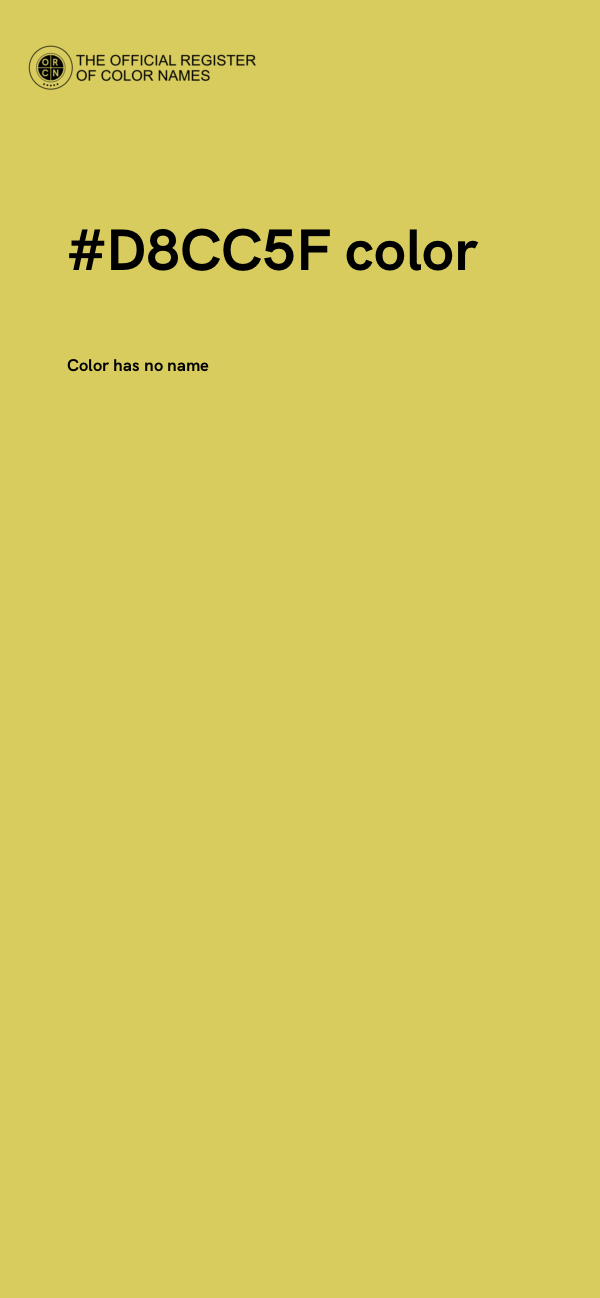 #D8CC5F color image