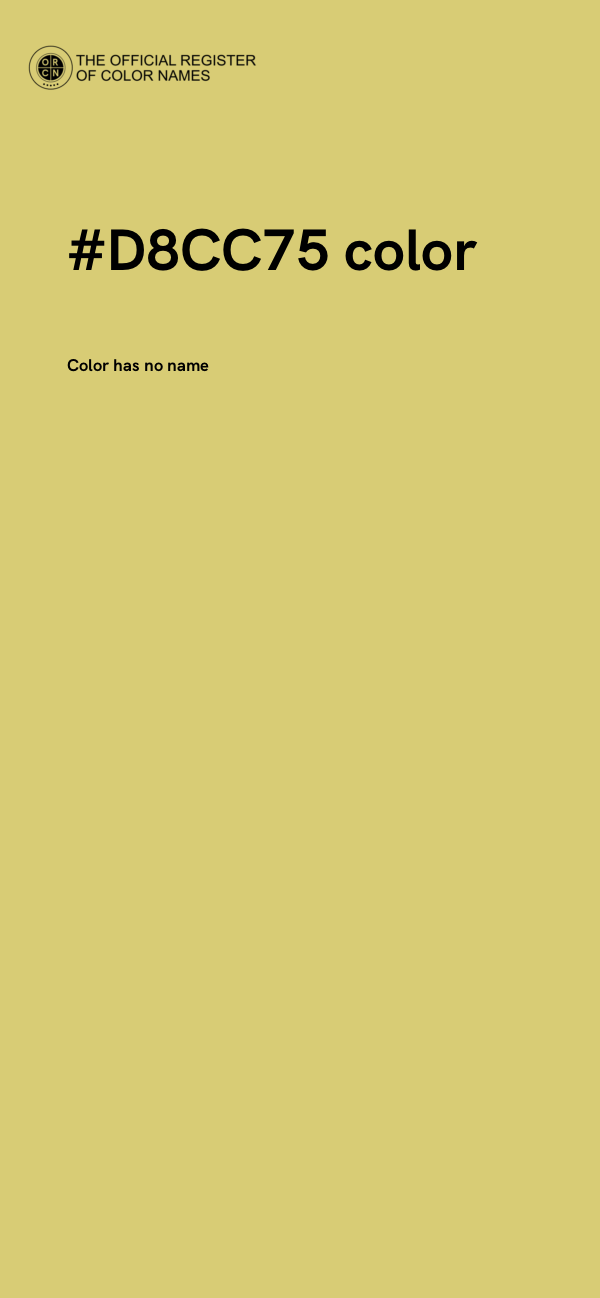 #D8CC75 color image