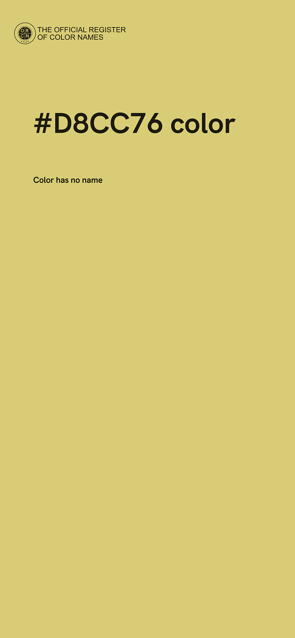 #D8CC76 color image