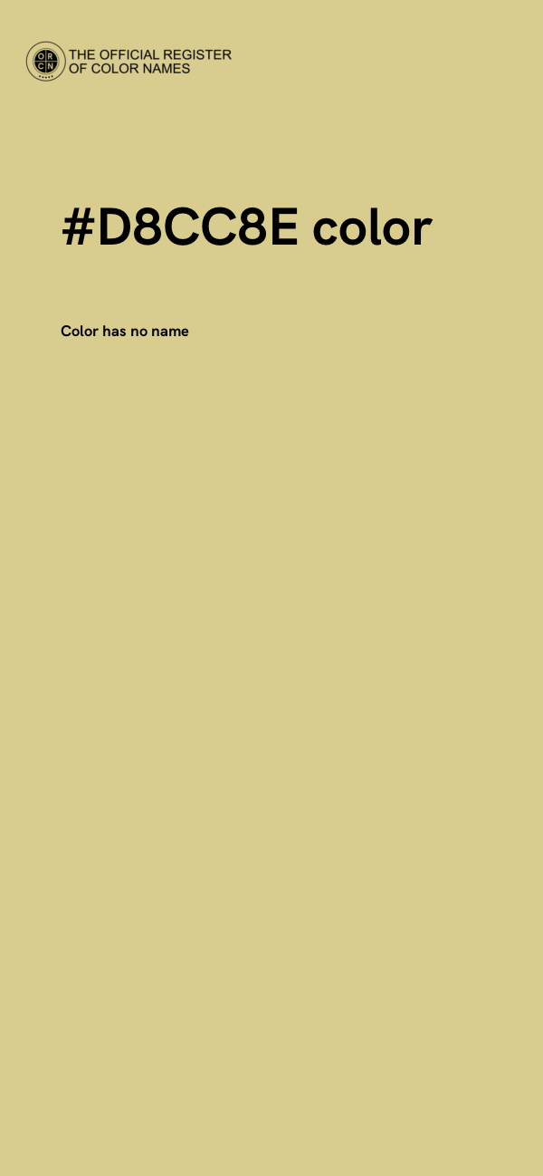#D8CC8E color image