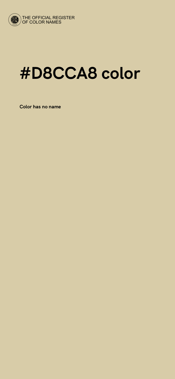 #D8CCA8 color image