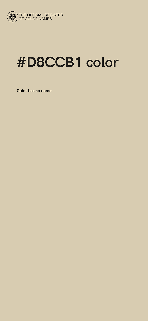 #D8CCB1 color image